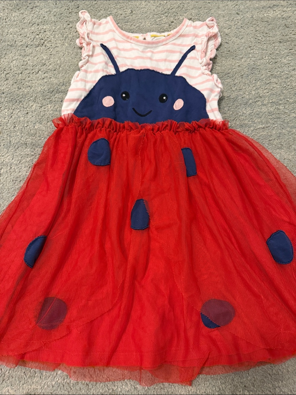 Mini Boden Red and Navy Ladybug Tulle Dress